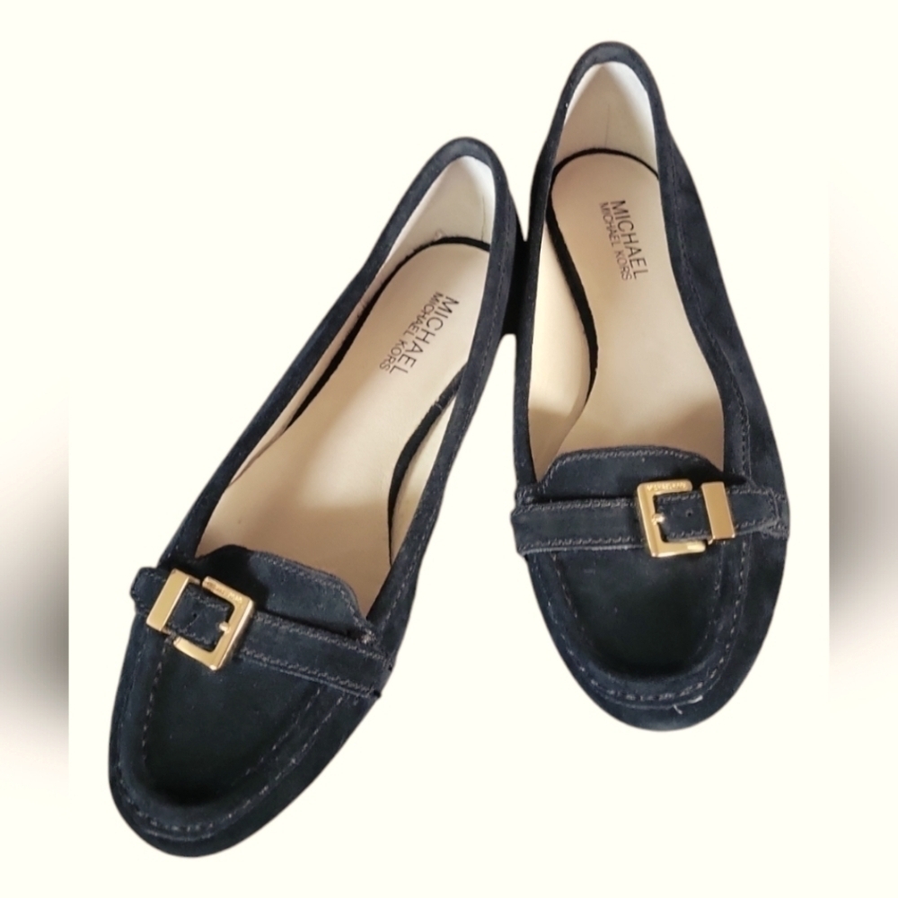 Michael Michael Kors Women's Rory Leather Suede Black Moccasins Loafers Sz 8 1/2